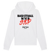 Hoodie Homme Blanc Noir Rouge - Coton BIO🌱 - Basketball Never Stop