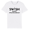 T-Shirt Homme Blanc Noir - 100% Coton BIO🌱 - Team Swish Basket