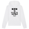 Hoodie Homme Blanc Noir - 100% Coton BIO🌱 - Born to Win