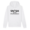 Sweat Capuche Femme Blanc Noir - Coton BIO🌱 - Team Swish Basket