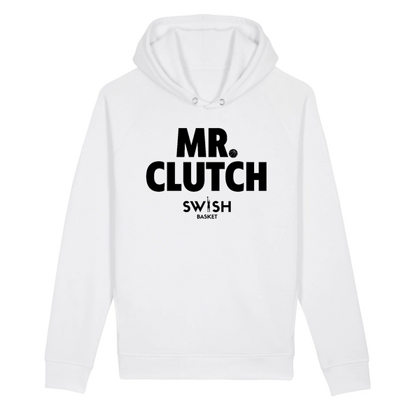Sweat Capuche Homme Blanc Noir - Coton BIO🌱 - Mr Clutch