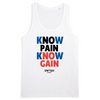 Débardeur Homme Blanc Bleu Noir Rouge - 100% Coton BIO🌱 - Know Pain Know Gain