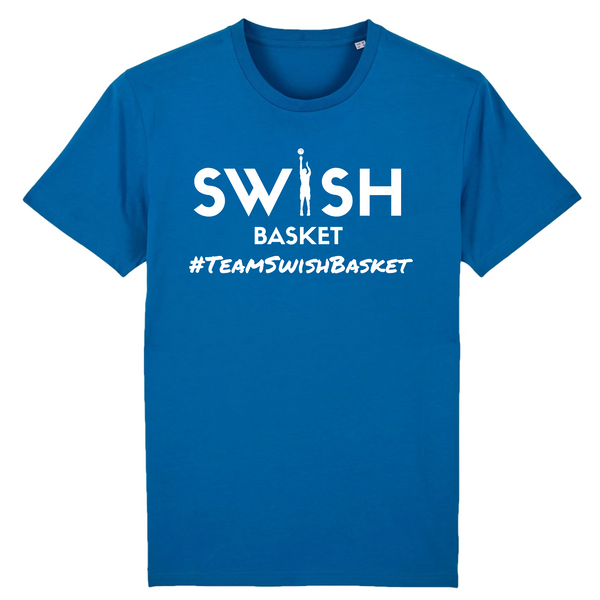 Teeshirt Homme Bleu Blanc - 100% Coton BIO🌱 - Team Swish Basket