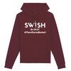 Hoodie Femme Bordeaux Blanc - Coton BIO🌱 - Team Swish Basket
