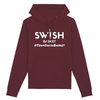 Hoodie Homme Bordeaux Blanc - Coton BIO🌱 - Team Swish Basket