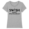 Tee Shirt Femme Gris Noir - 100% Coton BIO🌱 - Team Swish Basket
