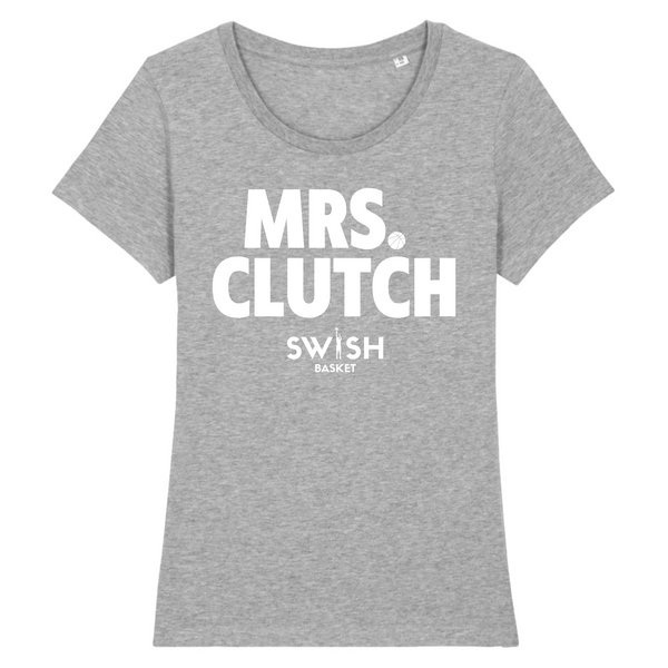 Tshirt Femme Gris Blanc - 100% Coton BIO🌱 - Mrs Clutch
