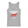 Débardeur Femme Gris Blanc Rouge - 100% Coton BIO🌱 - Basketball Never Stop