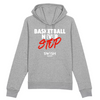 Hoodie Femme Gris Blanc Rouge - Coton BIO🌱 - Basketball Never Stop