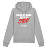 Hoodie Homme Gris Blanc Rouge - Coton BIO🌱 - Basketball Never Stop