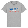 Tshirt Homme Gris Bleu Blanc Rouge - 100% Coton BIO🌱 - Team Swish Basket France