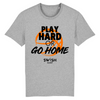 Tshirt Homme Gris Orange Noir - 100% Coton BIO🌱 - Play Hard or Go Home