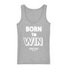 Débardeur Femme Gris Blanc - 100% Coton BIO🌱 - Born to Win