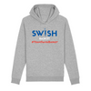 Sweat Capuche Homme Gris Bleu Blanc Rouge - Coton BIO🌱 - Team Swish Basket France