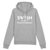 Hoodie Femme Gris Blanc - Coton BIO🌱 - Team Swish Basket