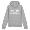 Hoodie Homme Gris Blanc - Coton BIO🌱 - Team Swish Basket
