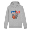 Sweat Capuche Homme Gris Bleu Noir Rouge - Coton BIO🌱 - Swish Basketball France