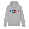 Sweat Capuche Homme Gris Bleu Noir Rouge - Coton BIO🌱 - Swish Basket France