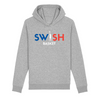 Sweat Capuche Homme Gris Bleu Blanc Rouge - Coton BIO🌱 - Swish Basket France