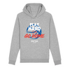 Sweat Capuche Homme Gris Blanc Rouge Bleu - Coton BIO🌱 - Play Hard or Go Home