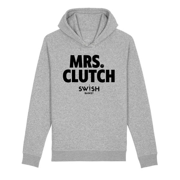 Sweat Capuche Femme Gris Noir - Coton BIO🌱 - Mrs Clutch