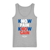 Débardeur Femme Gris Bleu Blanc Rouge - 100% Coton BIO🌱 - Know Pain Know Gain