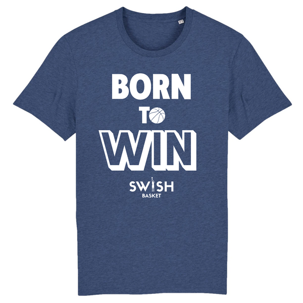 Tshirt Homme Indigo Blanc - 100% Coton BIO🌱 - Born to Win