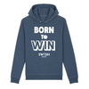Sweat Capuche Homme Indigo Blanc - Coton BIO🌱 - Born to Win