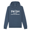 Sweat Capuche Femme Indigo Blanc - Coton BIO🌱 - Team Swish Basket