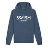 Sweat Capuche Femme Indigo Blanc - Coton BIO🌱 - Swish Basket