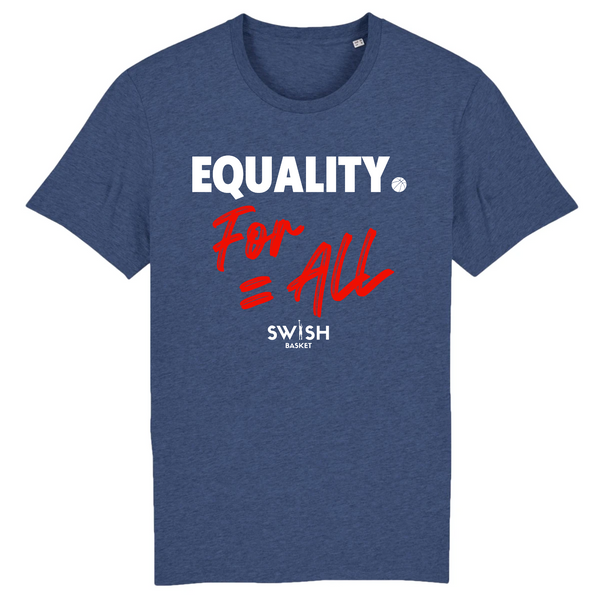Tshirt Homme Indigo Blanc Rouge - 100% Coton BIO🌱 - Equality For All