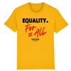 Tee Shirt Homme Jaune Noir Rouge - 100% Coton BIO🌱 - Equality For All