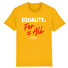 T-Shirt Homme Jaune Blanc Rouge - 100% Coton BIO🌱 - Equality For All