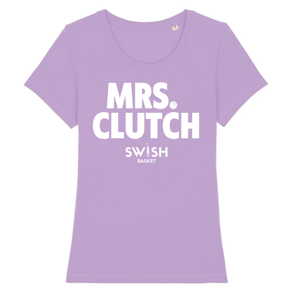 Tshirt Femme Noir Lavande - 100% Coton BIO🌱 - Mrs Clutch