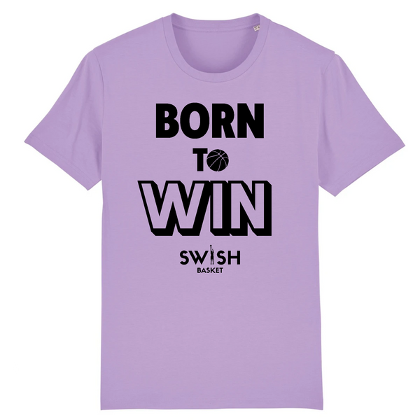 Tee Shirt Homme Lavande Noir - 100% Coton BIO🌱 - Born to Win