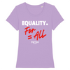 Tee Shirt Femme Lavande Blanc Rouge - 100% Coton BIO🌱 - Equality For All