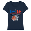 Tshirt Femme Marine Bleu Blanc Rouge - 100% Coton BIO🌱 - Swish Basketball France