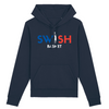 Hoodie Femme Marine Bleu Blanc Rouge - Coton BIO🌱 - Swish Basket France