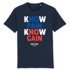 Tee Shirt Homme Marine Bleu Blanc Rouge - 100% Coton BIO🌱 - Know Pain Know Gain