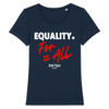 T-Shirt Femme Marine Blanc Rouge - 100% Coton BIO🌱 - Equality For All
