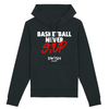 Hoodie Femme Noir Blanc Rouge - Coton BIO🌱 - Basketball Never Stop