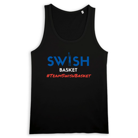 Débardeur Homme Noir Bleu Blanc Rouge - 100% Coton BIO🌱 - Team Swish Basket France