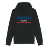 Sweat Capuche Homme Noir Bleu Blanc Rouge - Coton BIO🌱 - Team Swish Basket France