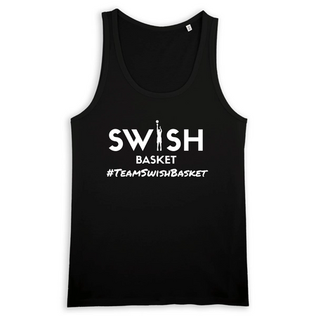 Débardeur Homme Noir Blanc - 100% Coton BIO🌱 - Team Swish Basket