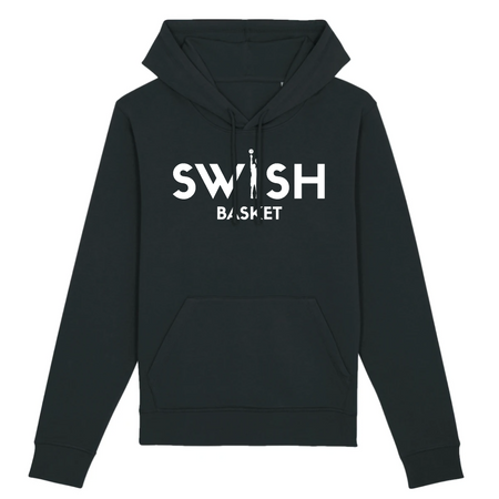 Hoodie Femme Noir Blanc - Coton BIO🌱 - Swish Basket