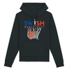 Hoodie Femme Noir Bleu Blanc Rouge - Coton BIO🌱 - Swish Basketball France