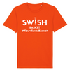 Teeshirt Homme Orange Blanc - 100% Coton BIO🌱 - Team Swish Basket