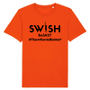 Tshirt Homme Orange Noir - 100% Coton BIO🌱 - Team Swish Basket