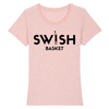 Tee Shirt Femme Rose Noir - 100% Coton BIO🌱 - Swish Basket