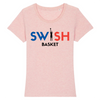 Tshirt Femme Rose Bleu Noir Rouge - 100% Coton BIO🌱 - Swish Basket France